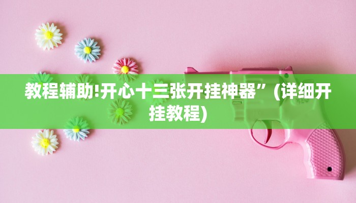 教程辅助!开心十三张开挂神器”(详细开挂教程)