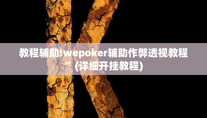 教程辅助!wepoker辅助作弊透视教程”(详细开挂教程)