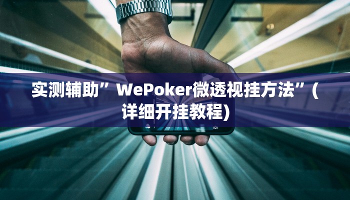 实测辅助”WePoker微透视挂方法”(详细开挂教程)