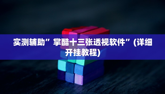 实测辅助”掌酷十三张透视软件”(详细开挂教程)