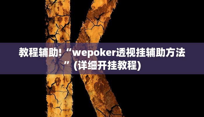 教程辅助!“wepoker透视挂辅助方法”(详细开挂教程)