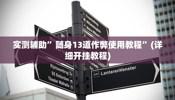 实测辅助”随身13道作弊使用教程”(详细开挂教程)