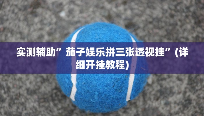 实测辅助”茄子娱乐拼三张透视挂”(详细开挂教程)