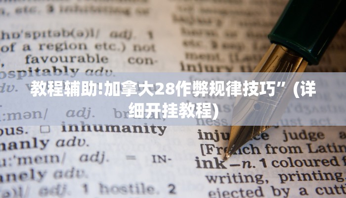 教程辅助!加拿大28作弊规律技巧”(详细开挂教程)