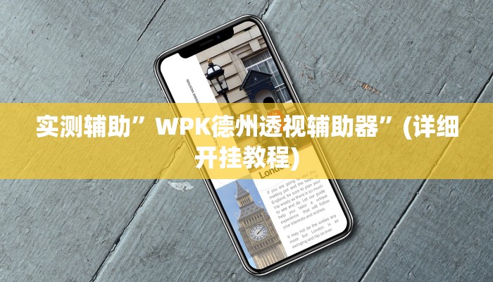 实测辅助”WPK德州透视辅助器”(详细开挂教程)