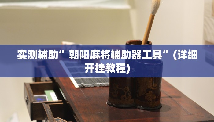 实测辅助”朝阳麻将辅助器工具”(详细开挂教程)
