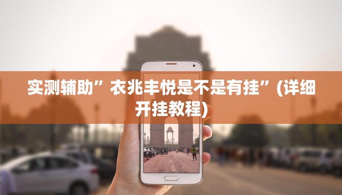 实测辅助”衣兆丰悦是不是有挂”(详细开挂教程)