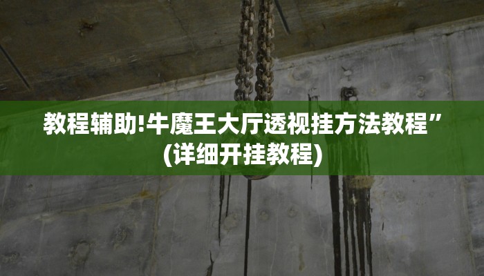 教程辅助!牛魔王大厅透视挂方法教程”(详细开挂教程)