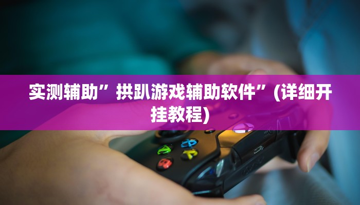实测辅助”拱趴游戏辅助软件”(详细开挂教程)