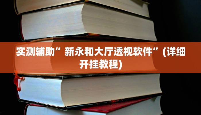 实测辅助”新永和大厅透视软件”(详细开挂教程)