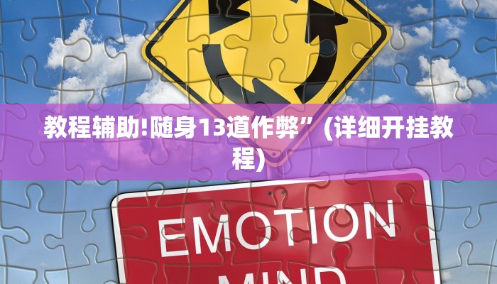 教程辅助!随身13道作弊”(详细开挂教程)
