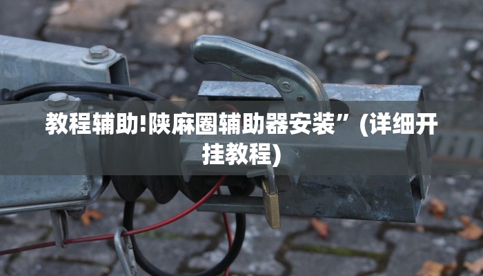 教程辅助!陕麻圈辅助器安装”(详细开挂教程)