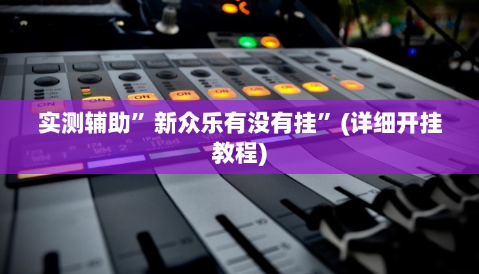 实测辅助”新众乐有没有挂”(详细开挂教程)
